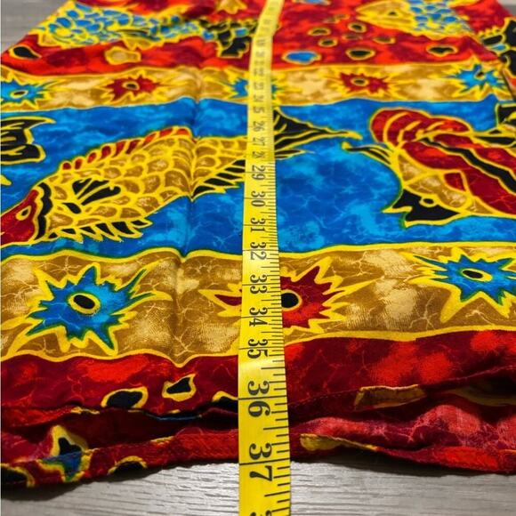 Boho Tribal Wrap Sarong Skirt Oceanic Fish Print best fit Size Small - Medium - Picture 4 of 4